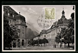 AK Chur, Kantonalbank und Post, 1936