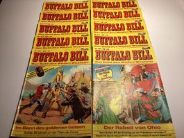 10 x Comic Hefte "BUFFALO BILL“ 70er Jahre Bastei Verlag