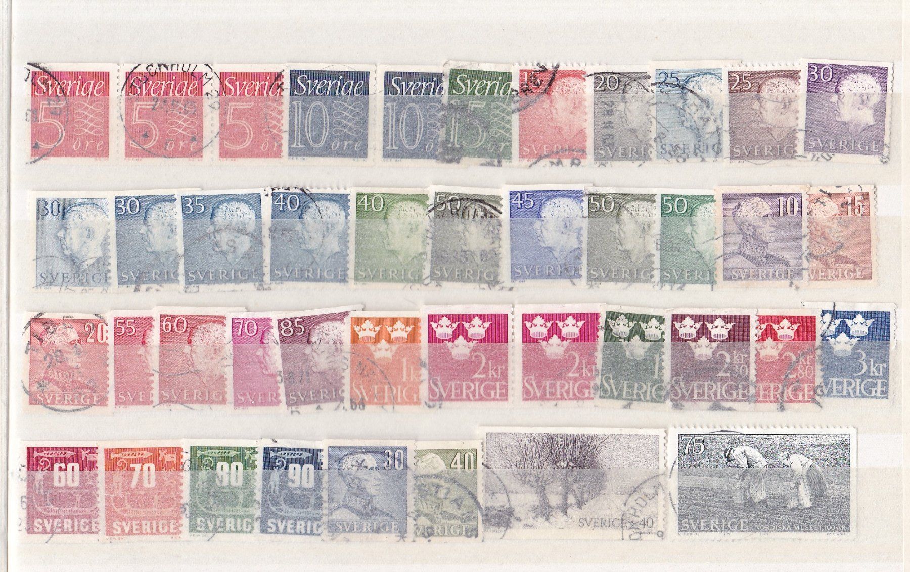 Alle Briefmarken: Briefmarken Steckkarten "Ausland" – Gebraucht aus Münchwilen AG von Nesar 8