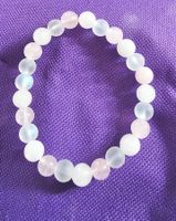 Neu Armband Mondstein / Rosenquarz - Perlenarmband - 8 mm