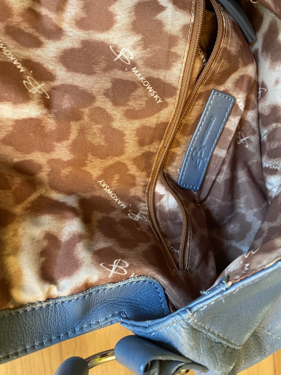 Borse da donna: B. Makowsky, Blau, Handtasche aus Leder – Usato da Stäfa venduto da gal_hl2w 2