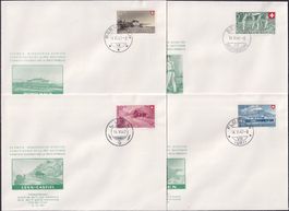 1947, B34-B37, illustrierte Komitee FDC, adresslos, K:350.-