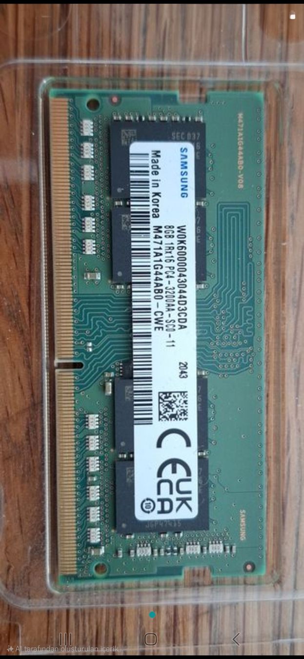 Samsung Memoria / RAM: Samsung RAM 8GB PC4-3200AA M471A1G44AB0  – Usato da Chur venduto da Htopal