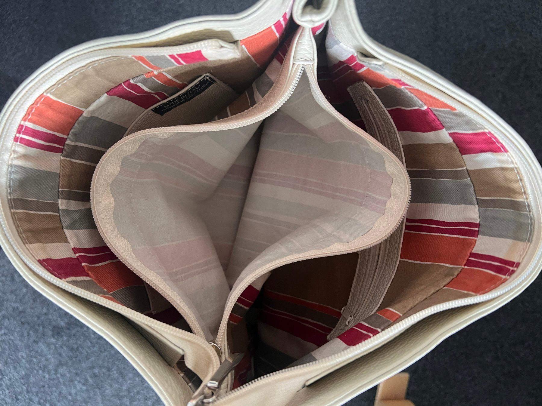Borse da donna: Beiger Ledershopper mit mehreren Fächern – Nuovo e nell'imballaggio originale da Langendorf venduto da ber_t8vc 2