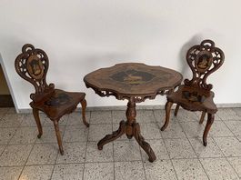 Antike Brienzer Sitzgarnitur gefertigt um 1890