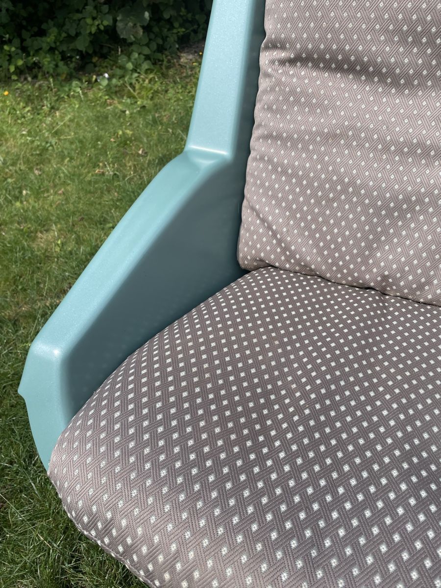 Poltrone: Sessel türkis metallisiert, mit Polster – Usato da Wangen SZ venduto da flowerfly 2