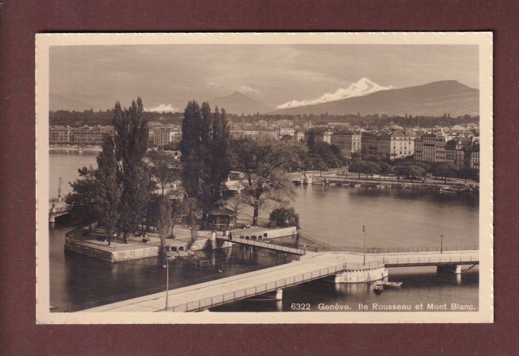 Cartoline postali: GENEVE - Île Rousseau – Usato da Pully venduto da nicecards-shop