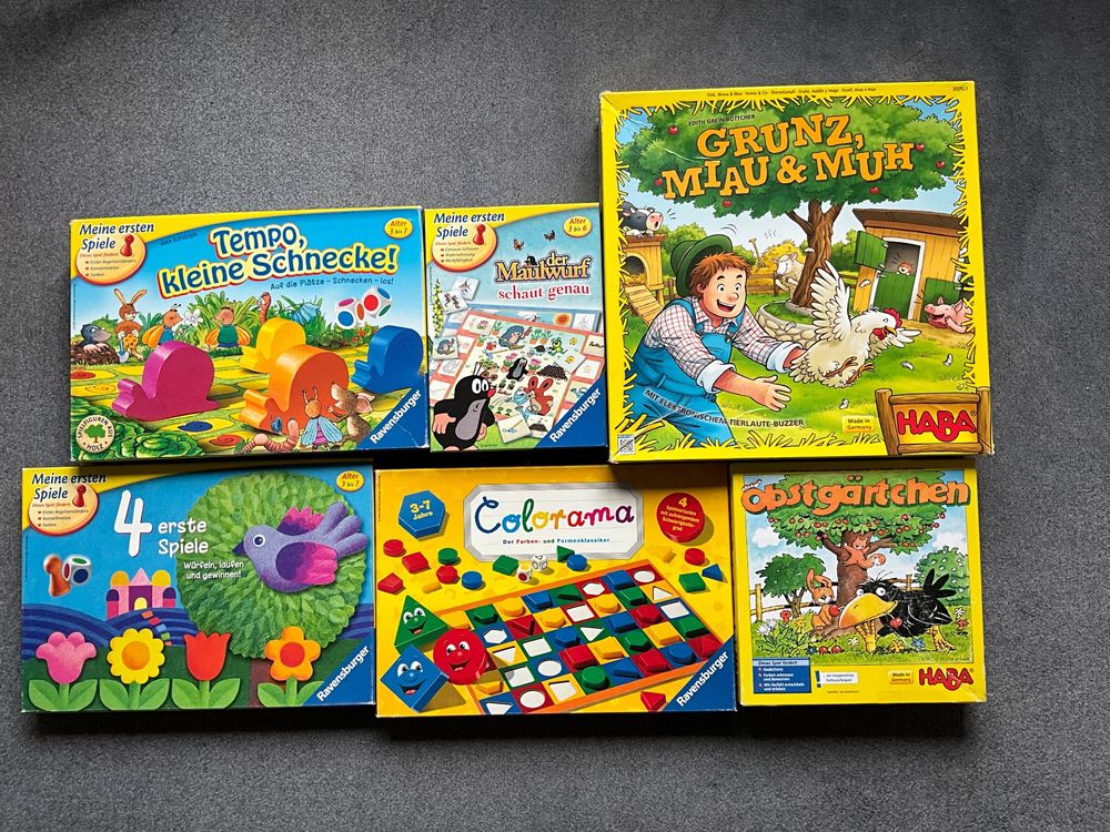 6 lässige Spiele für Kinder ab 3 Jahren (Gebraucht) in Jona für CHF 20