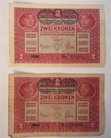 2 x 2 Kronen Banknoten