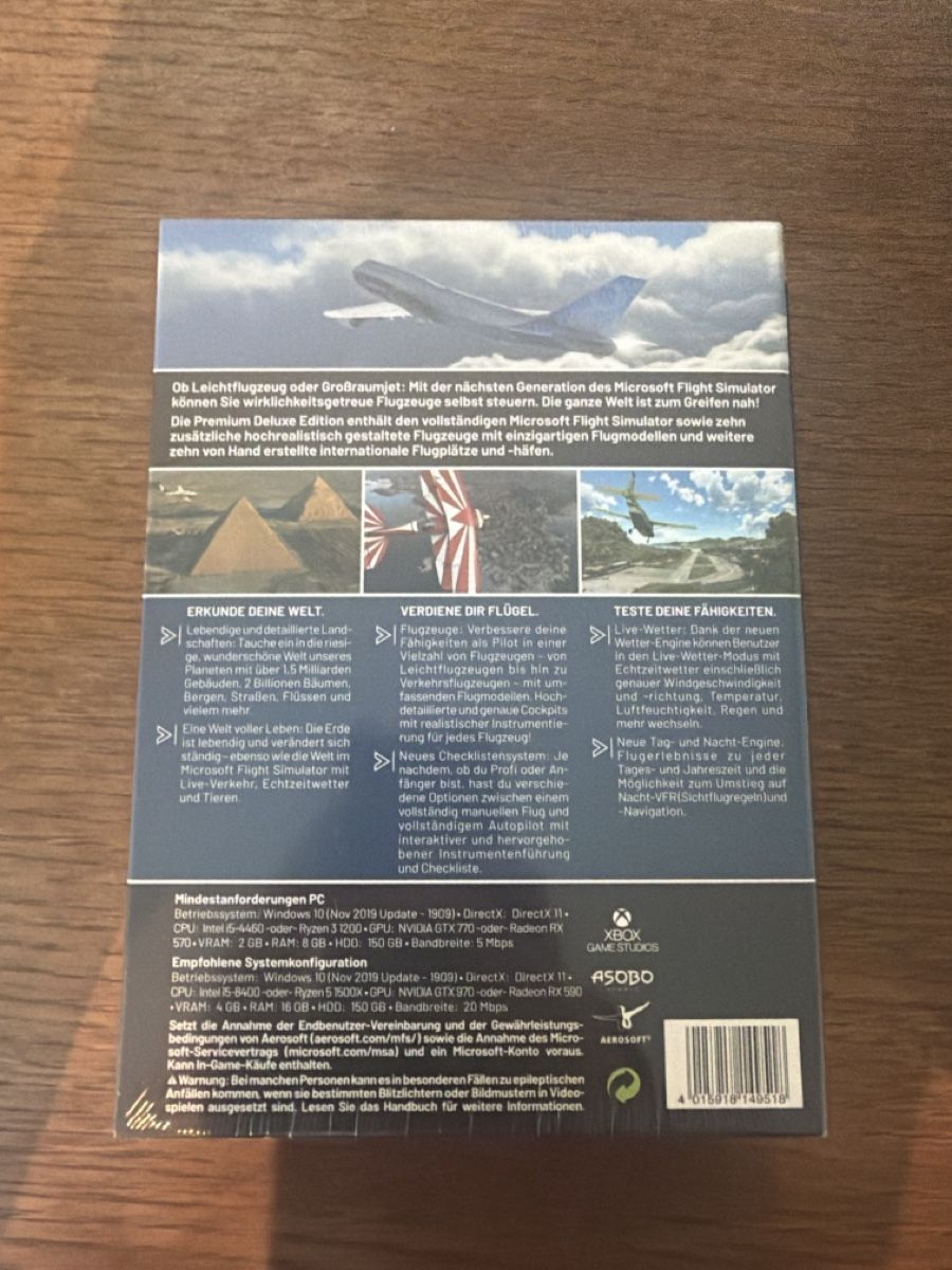 Jeux: Microsoft Flight Simulator Premium Deluxe PC -Neu! 52 – Neuf avec emballage d'origine à Winterthur par Miriammici 1