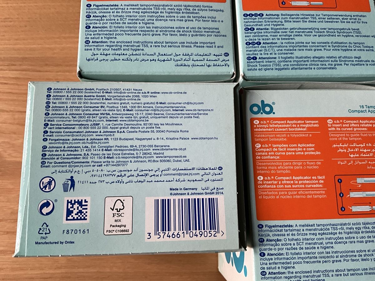 Altro per la cura del corpo: o.b. Tampons Compact Applicator Super, 6 Packungen – Nuovo e nell'imballaggio originale da Basel venduto da Genie2 2