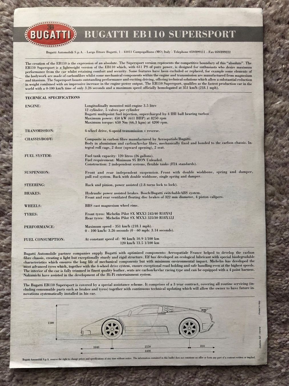 Bugatti Autos: Bugatti EB110 SUPERSPORT – Gebraucht aus Morrens VD von kawah2 1
