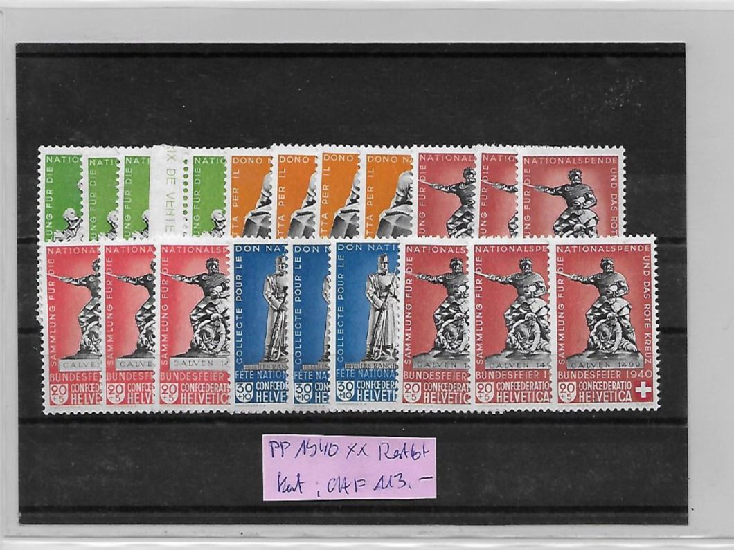 Tous les timbres: PP 1940 ** Restlot Kat: CHF 113.- – Neuf (Voir description) à Basel par Ilp