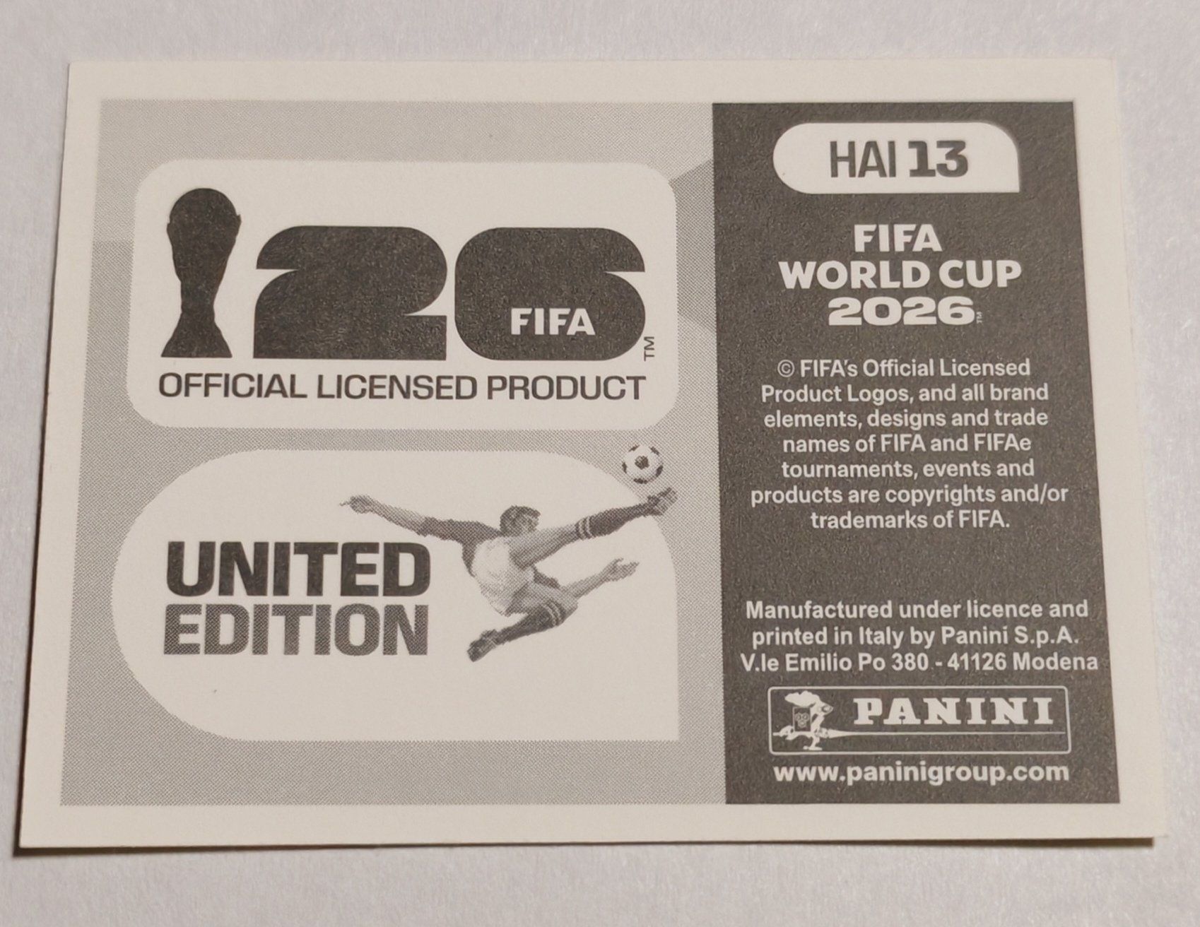 Panini Sammelbilder & Trading cards: Team Haiti - HAI 13 – Neu (gemäss Beschreibung) aus Rietheim von Squaley 1