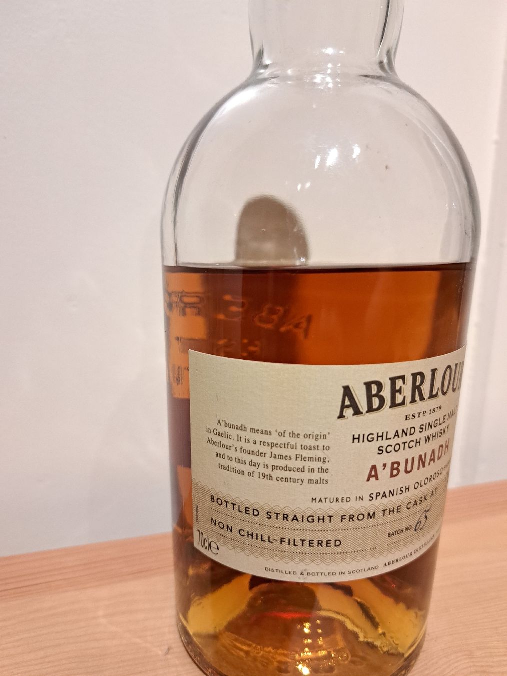 Aberlour Bevande alcoliche: Aberlour A'bunadh Batch 65 offene Flasche – Usato da Brittnau venduto da Prorex 1
