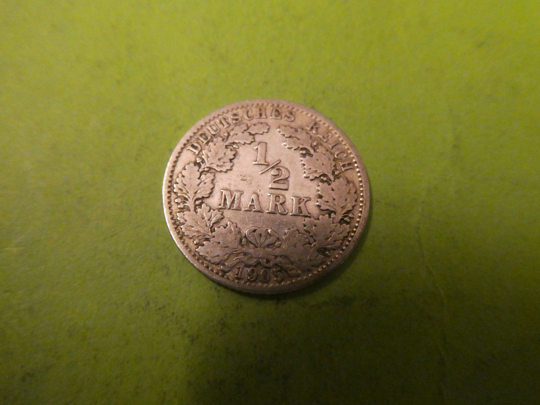 Tutti le monete: Dt. Reich 1905 A, 1/2 Silbermark – Usato da Hinterforst venduto da Rohusri
