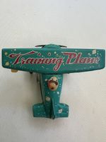 Tin Toy Airplane Wind-Up "Training Plane" Vintage Collector 