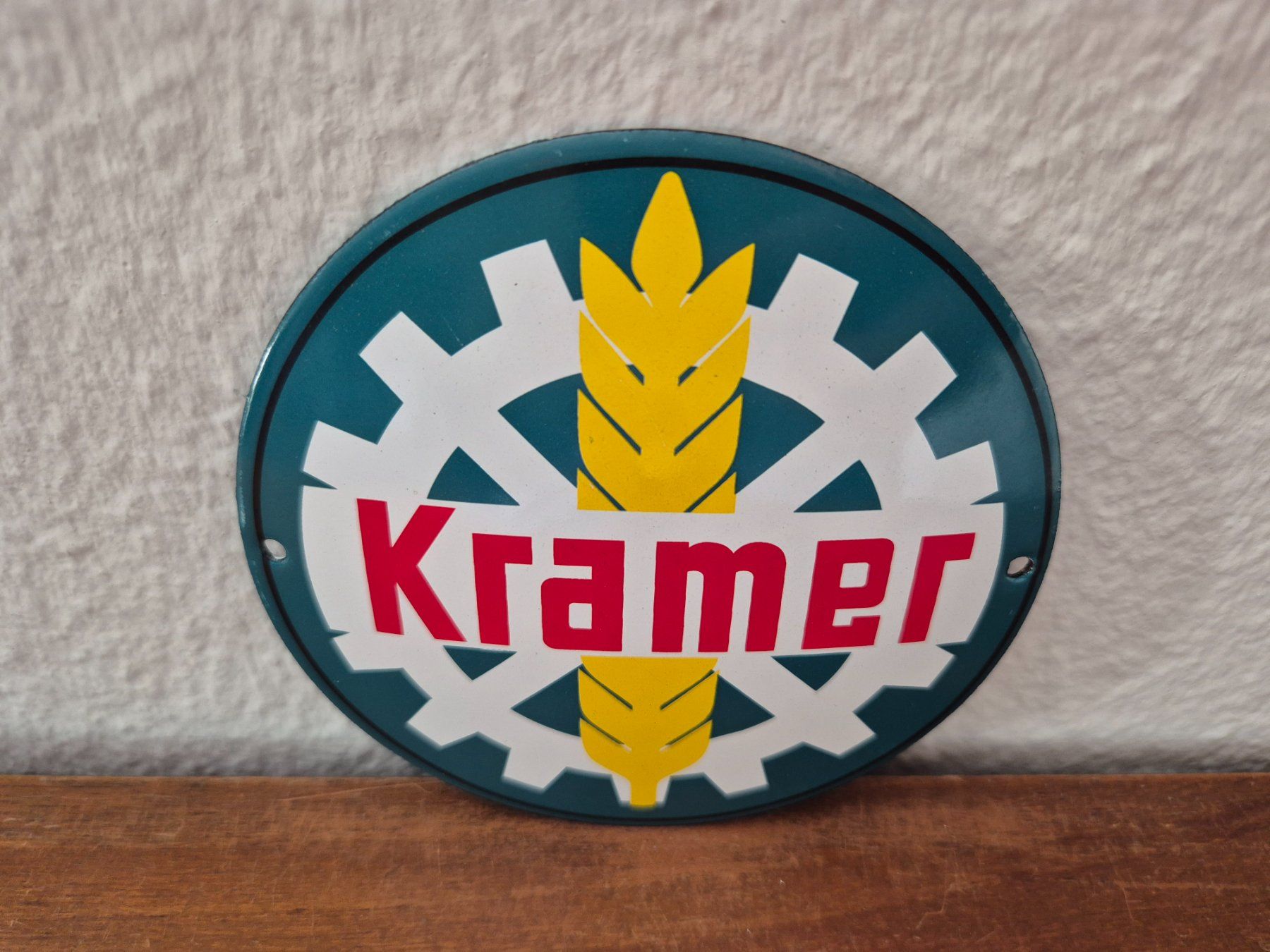 Kramer Schilder: Emailschild Kramer Traktor Logo Emaille Schild Reklame Retro – Neu (gemäss Beschreibung) aus Schaffhausen von pfanis09 2
