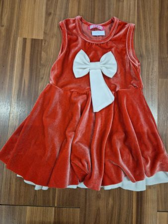 Samtkleid mit Schleife, Grösse 92, festlich, neuwertig! B1