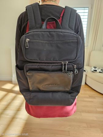 Piquadro Rucksack schwarz, Herren Damen, neuwertig.