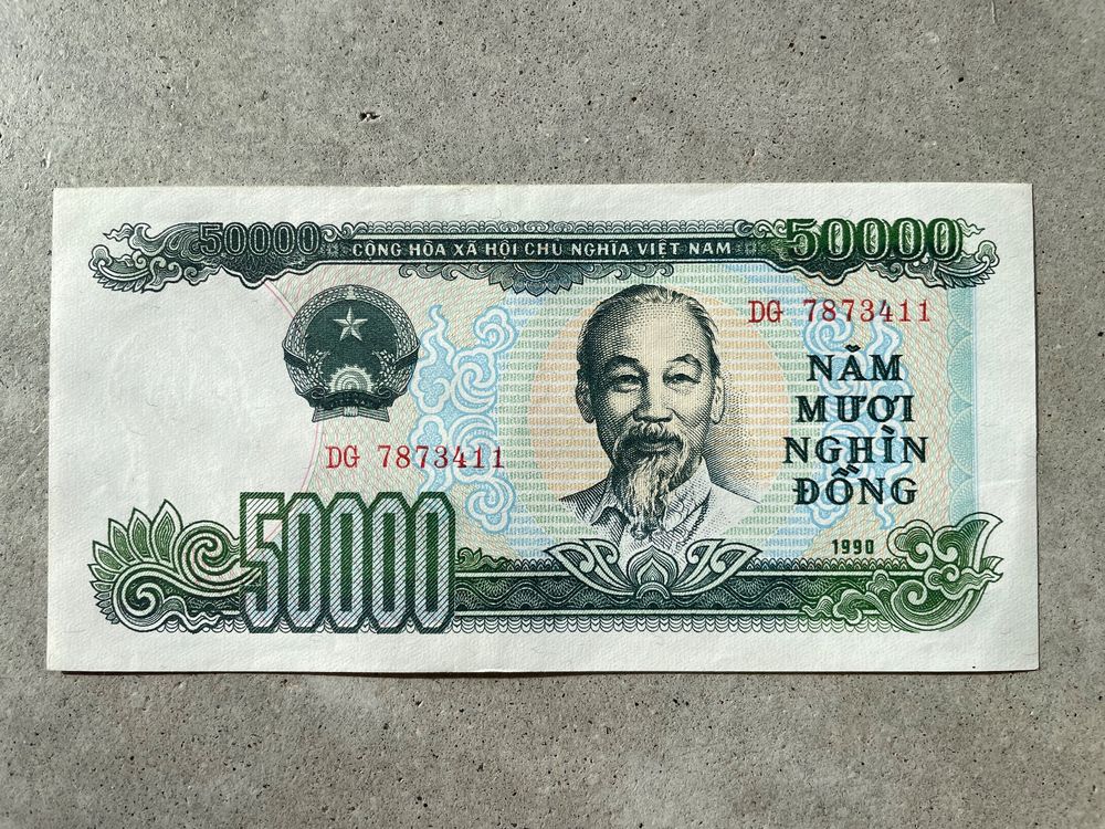 Vietnam 50‘000 Dong 1990 (Gebraucht) in Meilen für CHF 20 – mit ...