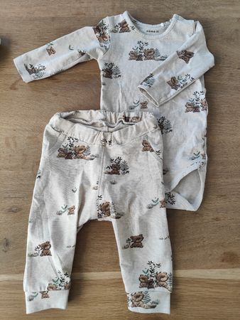 Name it Langarmbody mit Hose Bärchen Grösse 62 