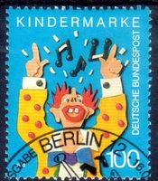 SINGENDER CLOWN MARKE AUS BLOCK AUSGABETAG DEUTSCHLAND - XX9