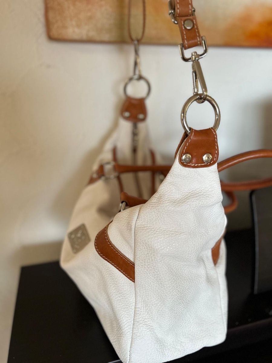 Borse da donna: Stylish Florence Italy White Leather Handbag - Pristine! – Usato da steinhausen venduto da pat_nc2x 1