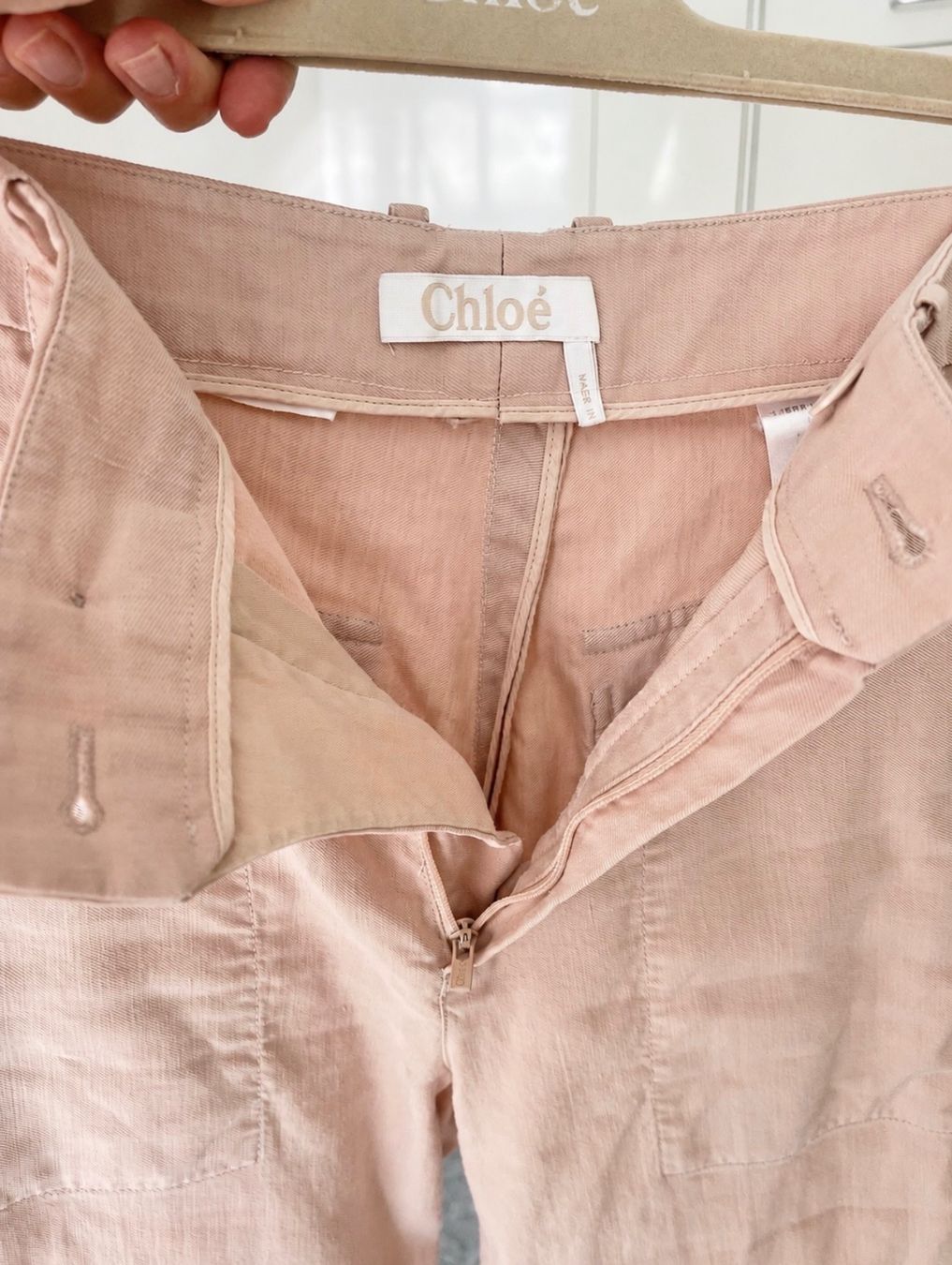 Chloé Pantaloni: Chloè Hose Rosé Baumwolle Grösse 36 – Usato da Zürich venduto da Marta_atram 2