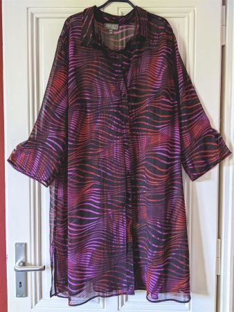 ULLA POPKEN : Longue chemise zébrée XL-XXL