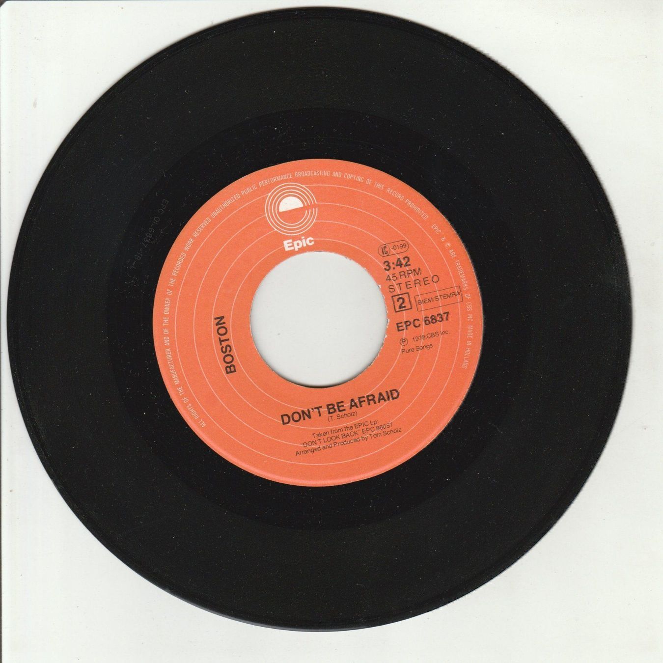 Schallplatten: Boston - A Man I'll never be 7" Vinyl 1978 – Gebraucht aus Tübach von JamesStone 2
