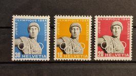CH 1944, 50 Jahre Olymp. Komitee 259w-261w **