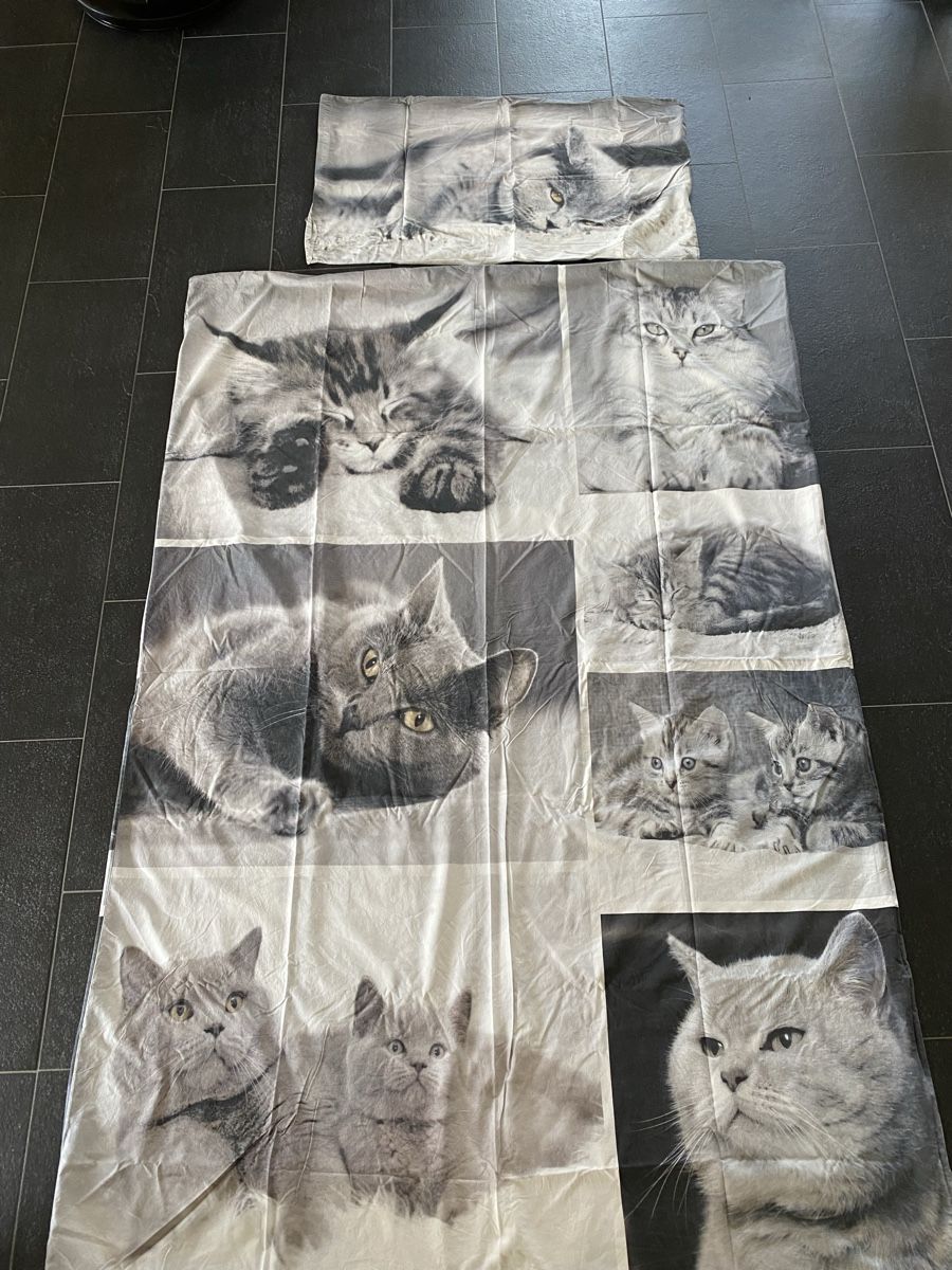 Bettwäsche: Bettwäsche mit Katzen  – Gebraucht aus Lützelflüh-Goldb von flu_q9tg 1