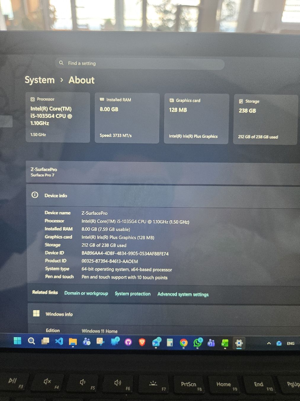 Microsoft Notebook: Microsoft Surface Pro 7 (i5 / 8GB / 256GB) – Usato da Neuchâtel venduto da zuh_cml9 8