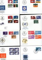 FDC CH-Dienstmarken ca 80 FDC mit Viererblocks 9 SeitenK290)