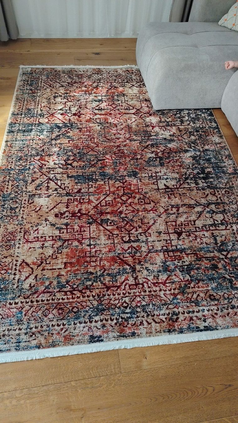 Tappeti: Carpet patterned red blue cream neu 160x230cm – Nuovo (secondo la descrizione) da Hochdorf venduto da ema_5bbv