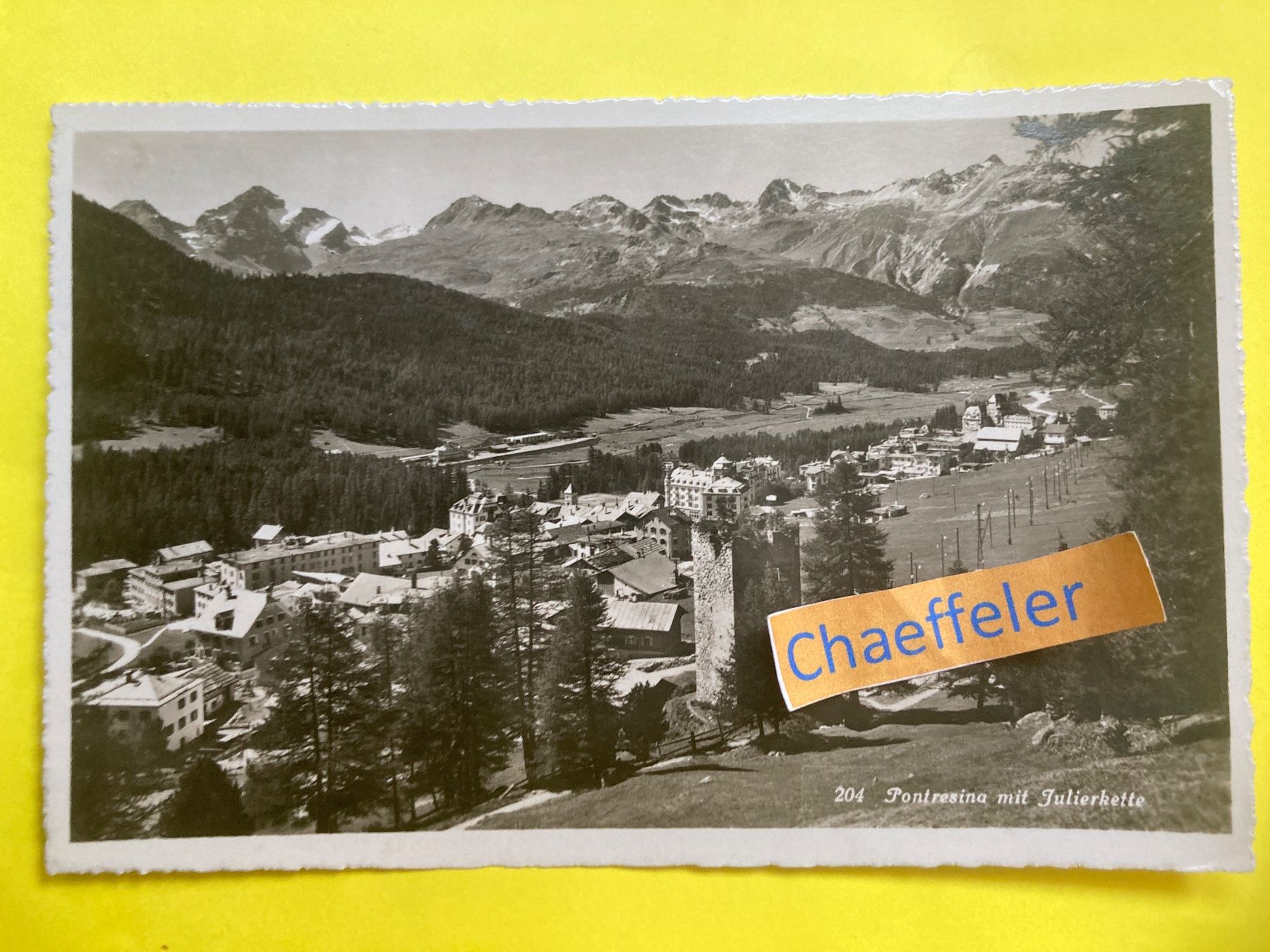 Cartoline postali: 204 Pontresina mit Julierkette – Usato da Zürich venduto da Chaeffeler