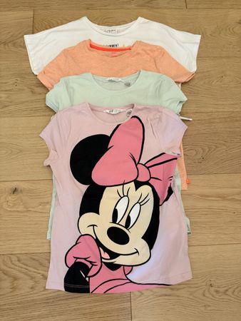 Mädchen T-Shirts 4er Set Disney und andere 134/140
