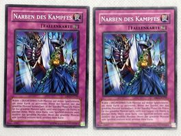 Yu-Gi-Oh! 2x Karte - Narben des Kampfes, Top Zustand!