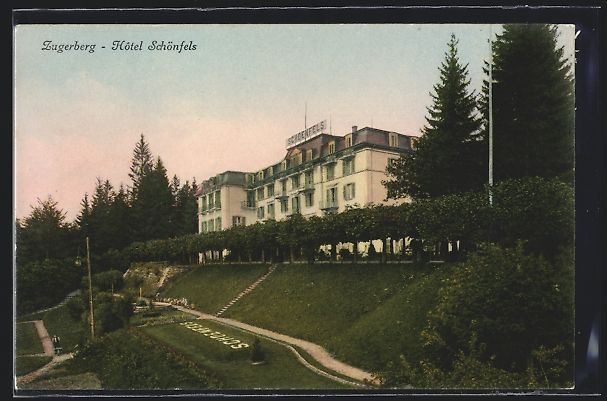 Cartoline postali: AK Zugerberg, Hotel Schönfels – Usato da Berlin venduto da bartko-reher