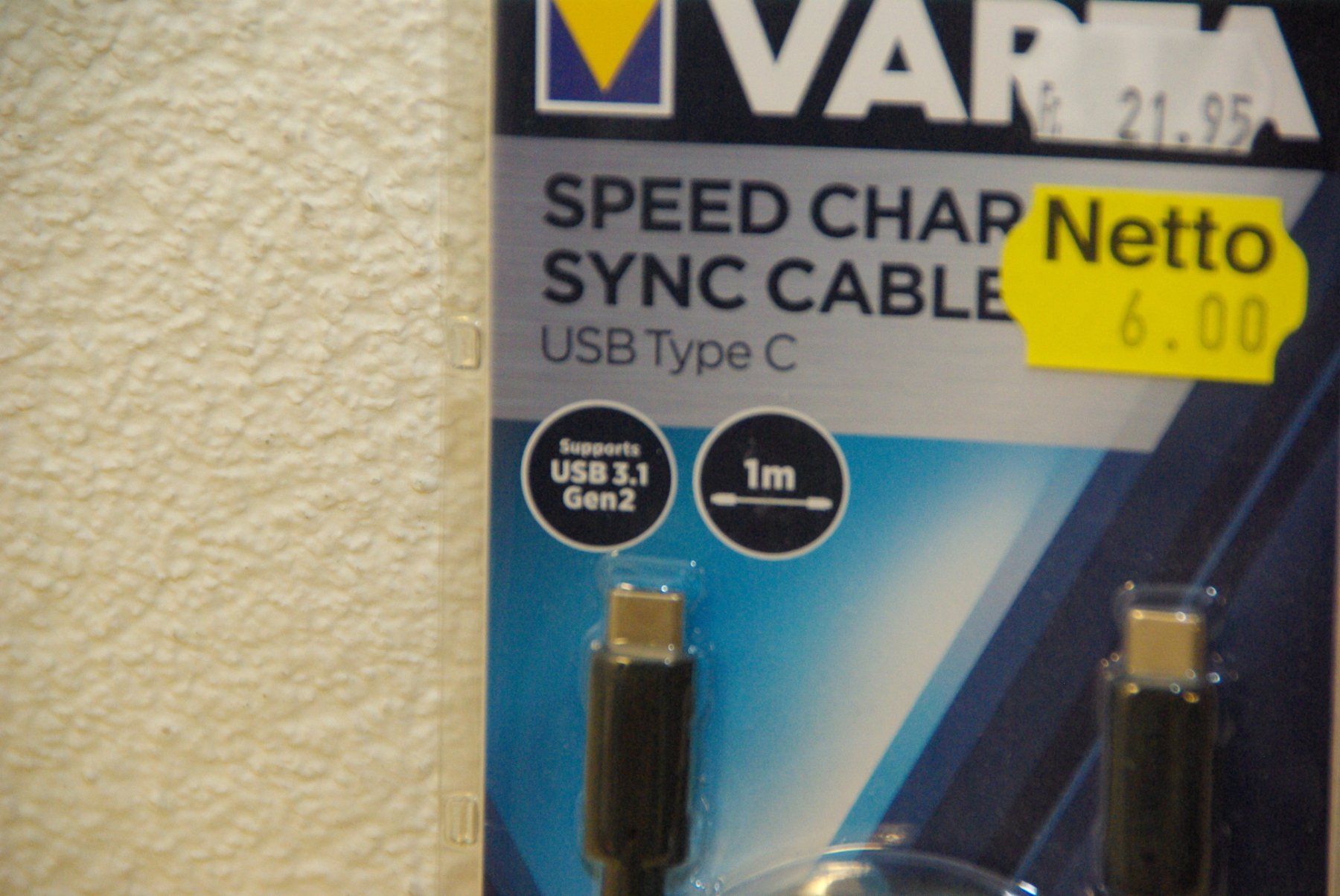 Kabel: VARTA USB Typ C Kabel, 1m / GEN2, in OVP – Neu und originalverpackt aus Herisau von Cevianer1844 1