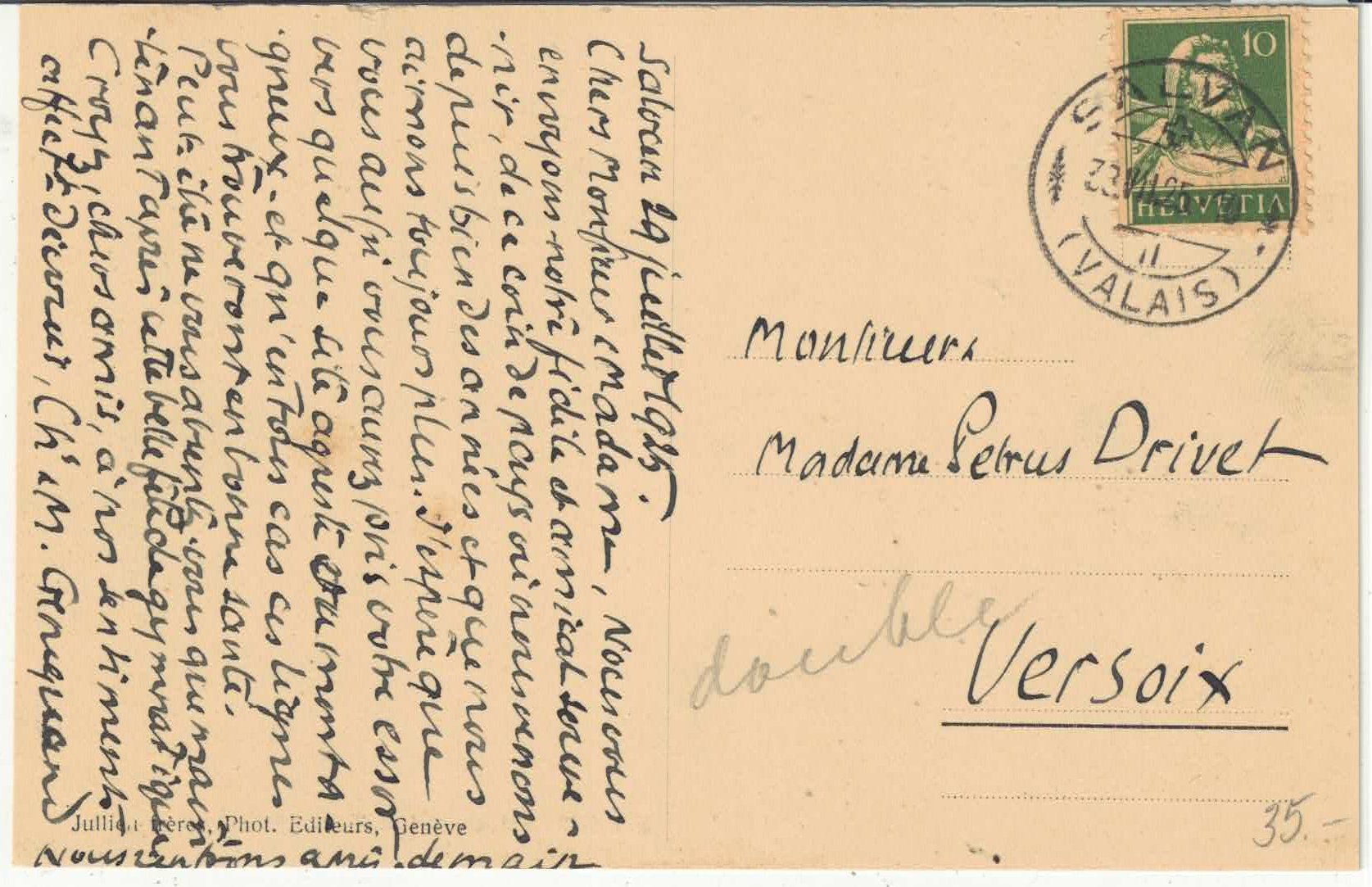 Cartoline postali: Salvan - Les Criees publiques - animee – Usato da Ettingen venduto da Kartenplanet 1
