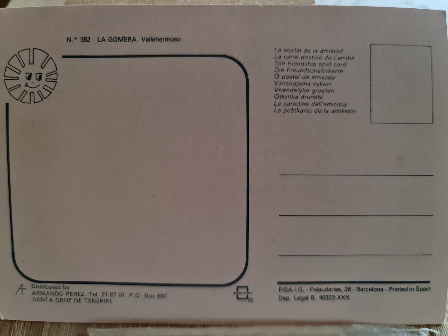 Cartoline postali: Ansichtskarte La Gomera Spanien – Usato da Dintikon venduto da Vexi 1