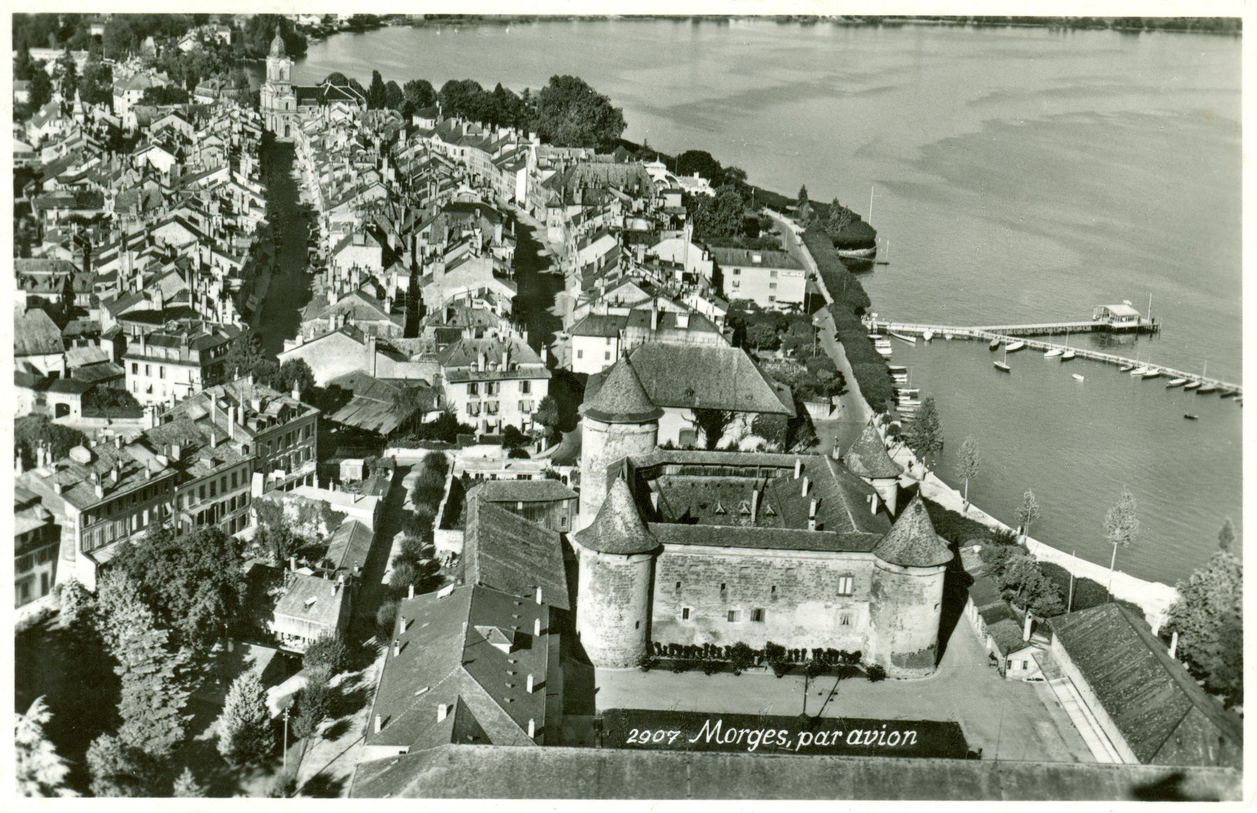 Cartoline postali: Morges - Vue aérienne – Usato da Chavornay venduto da SupraSenna