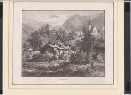 Bürglen  UR   :   8 alte Bilder, dabei Stiche von C. Huber
