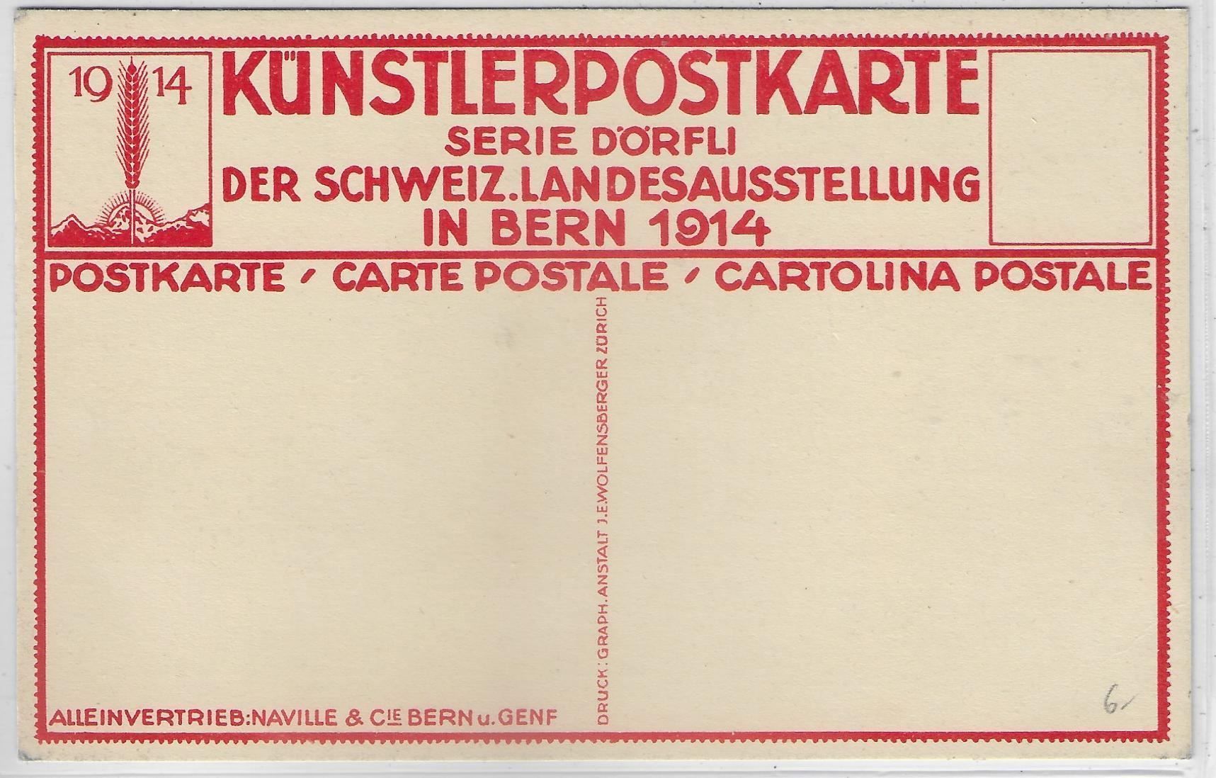 Cartoline postali: Schweiz. Landesausstellung Bern 1914 – Usato da Ettingen venduto da Kartenplanet 1