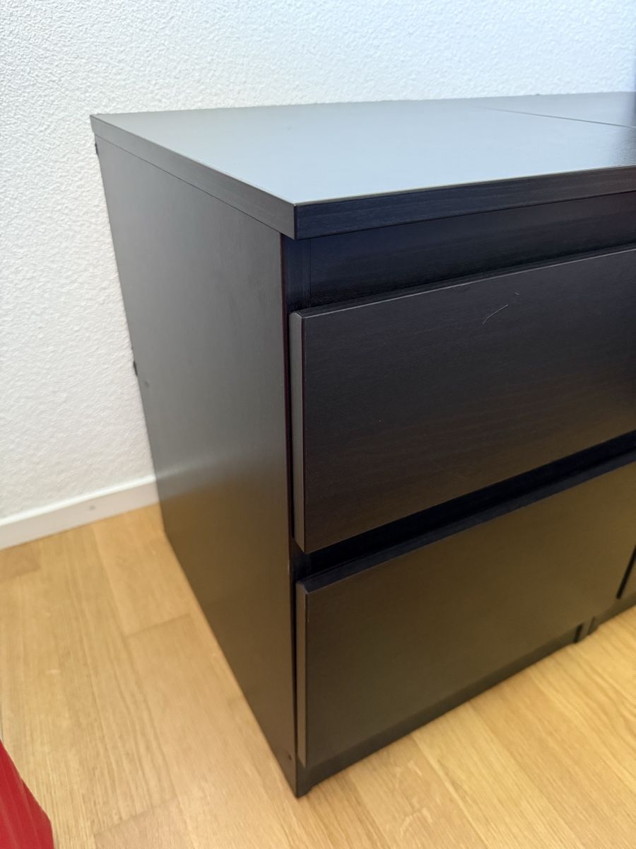 Comodini: 2er Set MALM Nachttisch Kommode schwarzbraun – Usato da Belp venduto da Zeyzey09 2