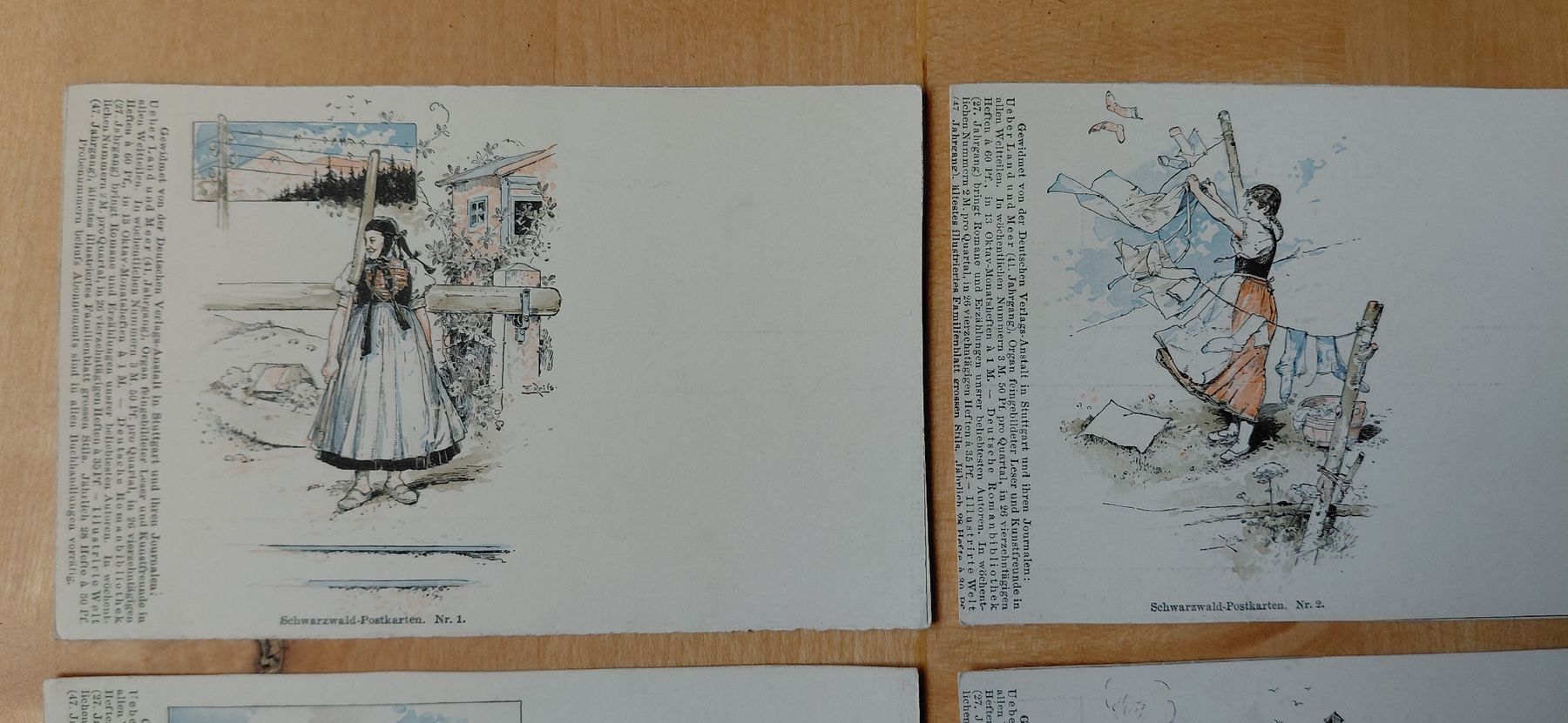 Cartoline postali: 8 antike Schwarzwald Postkarten, Lithogrofien – Usato da Trogen venduto da Limboo 1