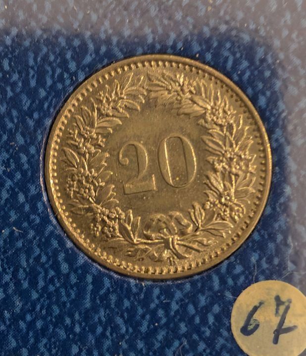 Tutti le monete: 20 Rappen 1967 – Usato da Arch venduto da coinsandmore 1