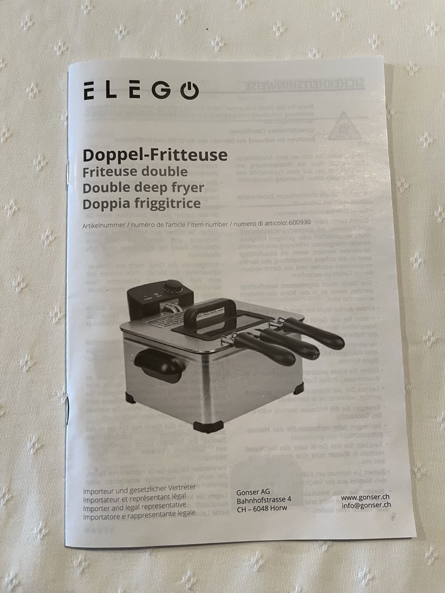 Elettrodomestici da cucina: Doppel-Fritteuse vom Elego  – Nuovo e nell'imballaggio originale da Wil SG venduto da slenherr 5